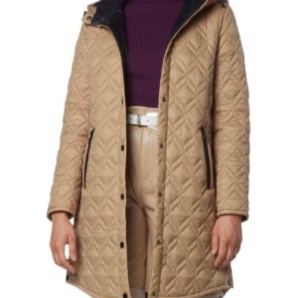 Andrew Marc Womens Rialto Quilted Parka With Hood & Pockets Medium - Picture 6 of 16